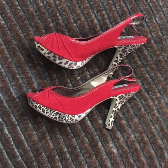 leopard print with red shoes